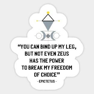 Stoics Quote from Epictetus Sticker